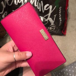 Gently used Kate Spade pink Stacy wallet
